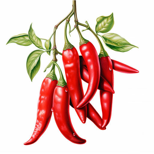 Chilli illustration in the style of Oil painting