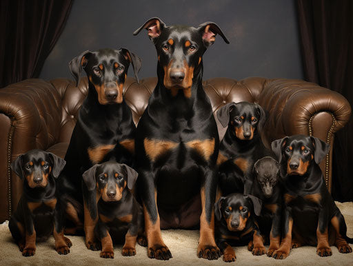 Dobermann puppies born healthy in foster home