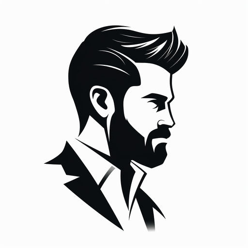 Male illustration in the Minimalist style, on a white background