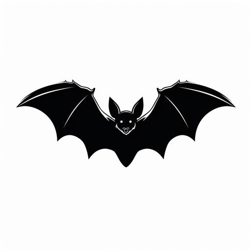 Minimalist style bat on white background