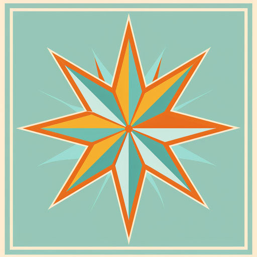 Star star icon stock vector illustration dark orange light aquamarine