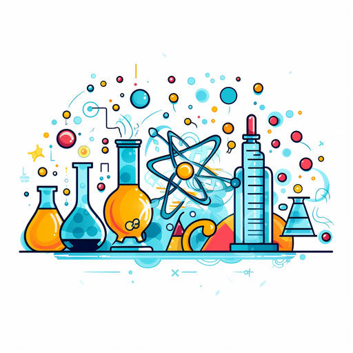 Scientific illustration in Minimalist style, on white background