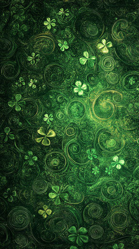 Shamrocks, St. Patrick's Day theme, mobile wallpaper background, green color scheme, high resolution