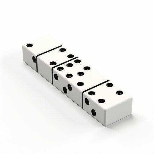 Minimalist style domino clipart on white background