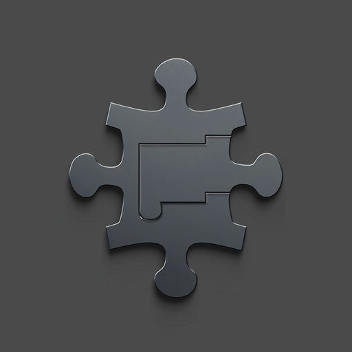 Vector puzzle piece rendered in a realistic style