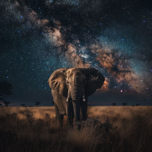 Elephant under the stars
