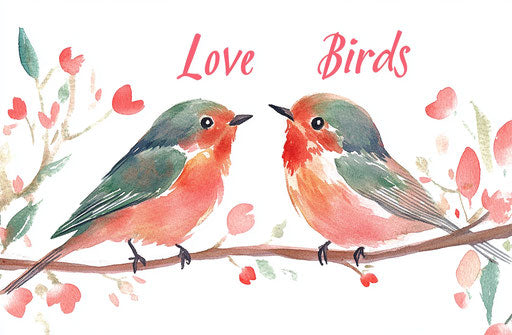 Cute and beautiful love birds for Valentine's Day