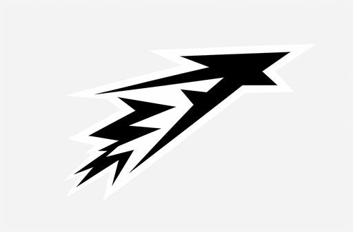 Black lightning tattoo