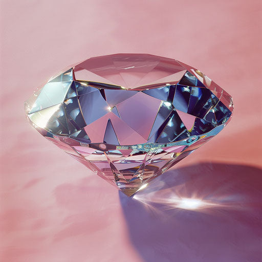 Diamond clipart with flat random background and delicate lines