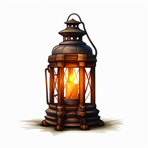 Lantern clipart in the style of Chiaroscuro Art