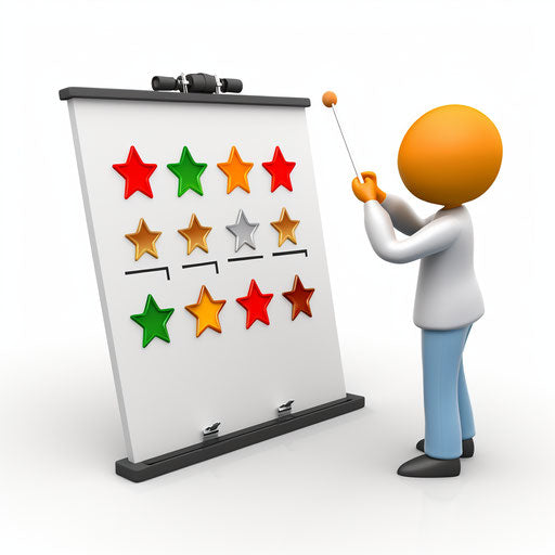 Evaluation clipart in Minimalist style, on white background