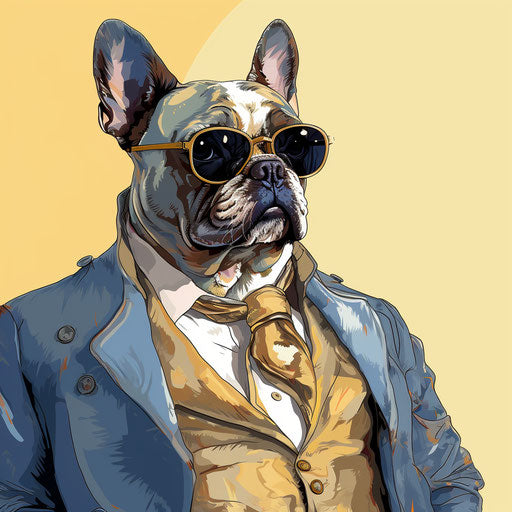 The French bulldog artist on the inside