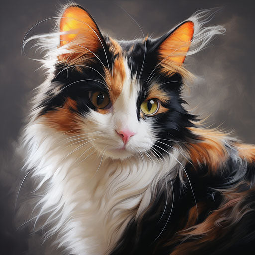 Stylish calico cat