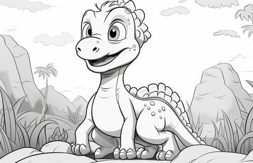 Delfina Dinosaur, Raptor movie coloring page, comic style
