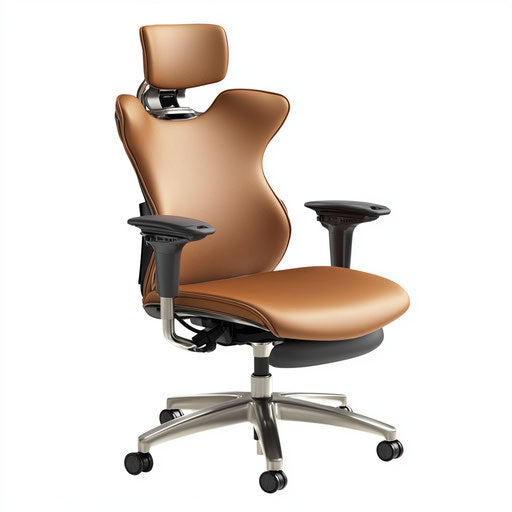 Realistic ergonomic chair, high resolution, isolated