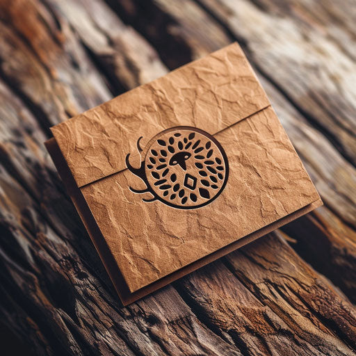 Handcrafted business logo with rustic design and natural colors