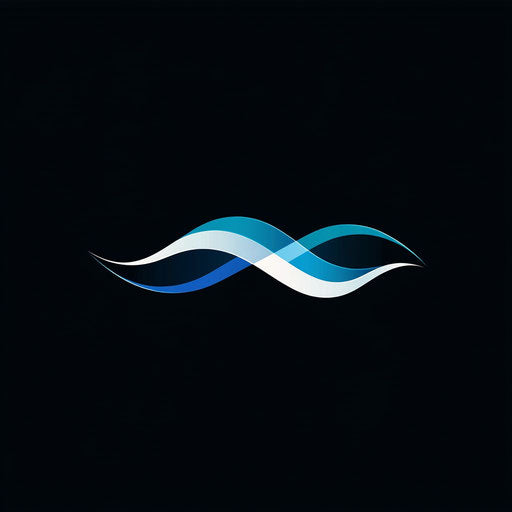 Stylized musical wave with modern clean typography