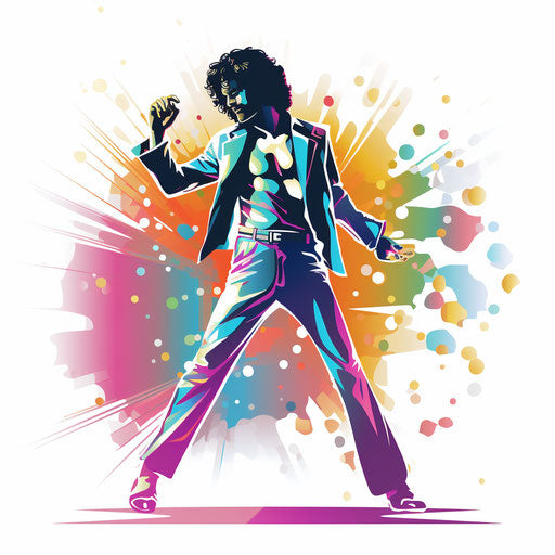 Disco clipart in Minimalist style, on white background