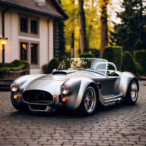 Silver Shelby Cobra AC Car