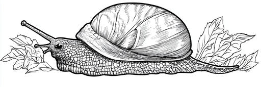 Very simple snail coloring page 3:1