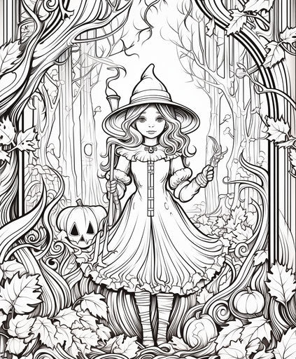 Coloring Pages for Adults Halloween a Little Witching