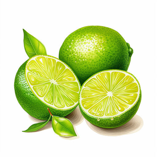 Lime clipart in the style of oil painting