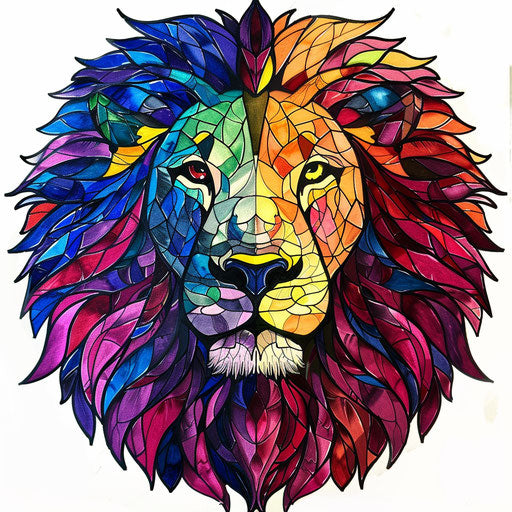 Sketch of tattoo inspired by the stained glass of the Lion of Judah
