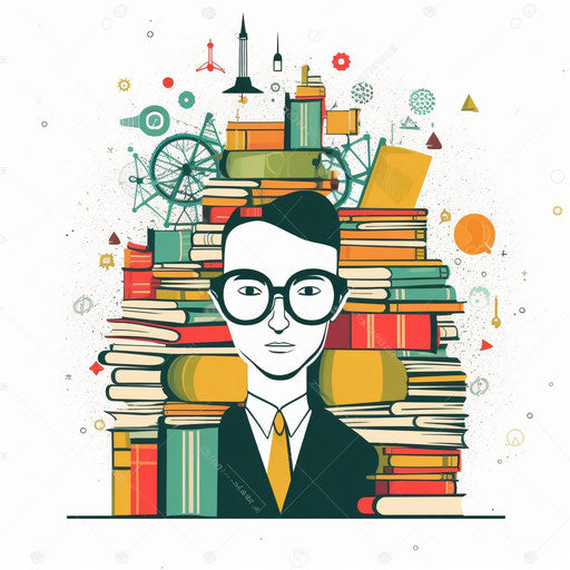 Knowledge clipart in the Minimalist style, on a white background