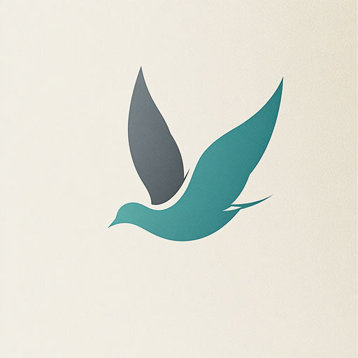 Creative church logo with minimalist dove symbol