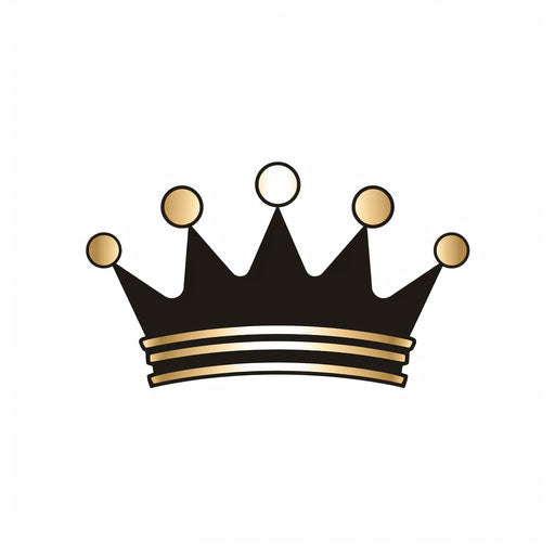 Minimalist style crown on white background