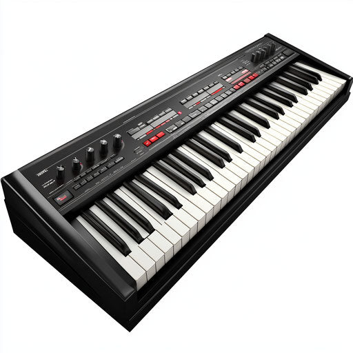 Realistic MIDI Keyboard, high resolution, isolated