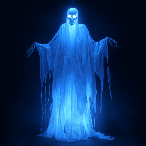 Eerie Illuminated Ghost Halloween Decoration