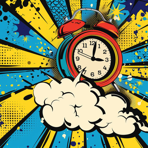 Pop Art comic strip with colorful speech bubbles