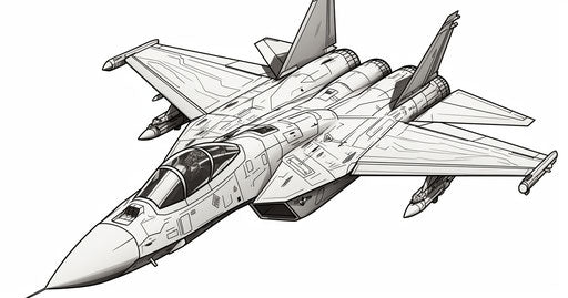 Drawing of a fighter jet, furaffinity style, captivating