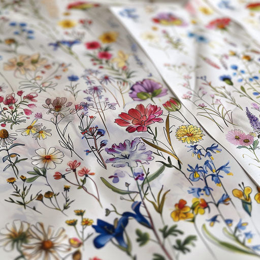 Intricate wildflower tattoo designs in bold watercolor style