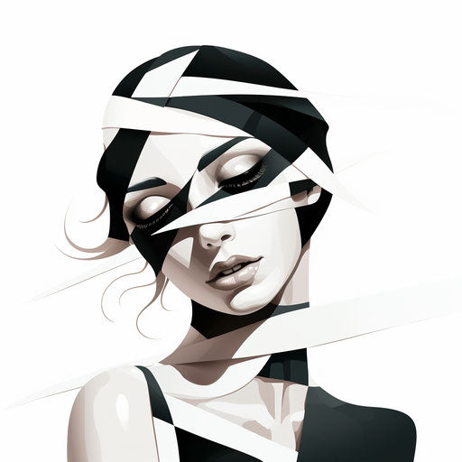 Bandage clipart in the style of Chiaroscuro Art, on white background