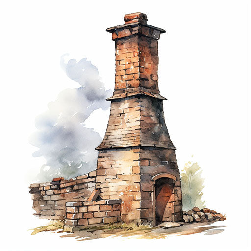 Chimney illustration in Oil painting style