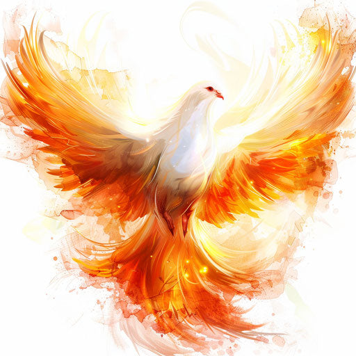 Realistic holy spirit clipart on flat white background