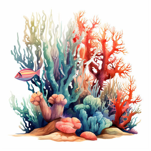 Coral reef in Impressionistic Art style