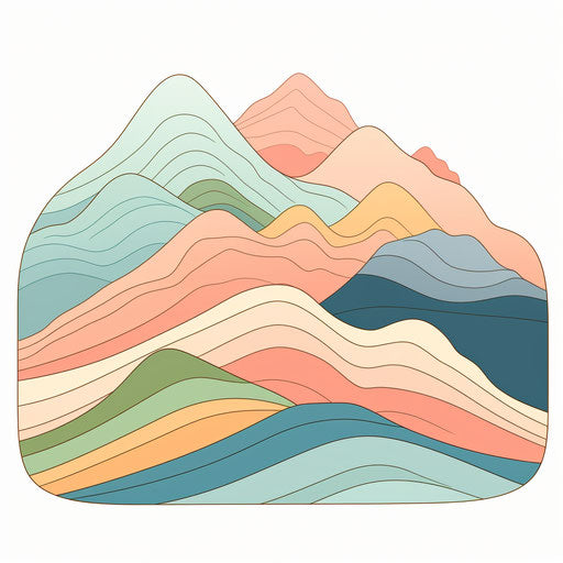 Hill drawing in the Pastel Colors Art style