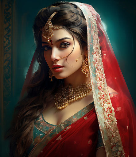 Feminine delicacy, crimson red and light aquamarine