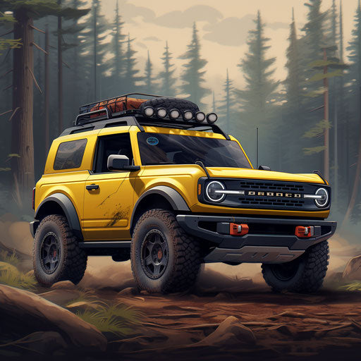 Bright yellow classic Bronco Sport
