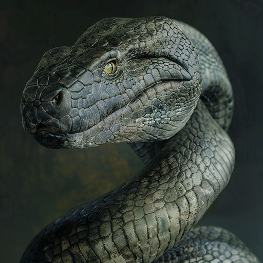 Titanoboa with a playful expression