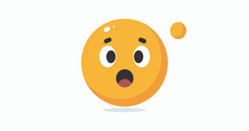 Jump emoji, flat design, simple shapes, white background