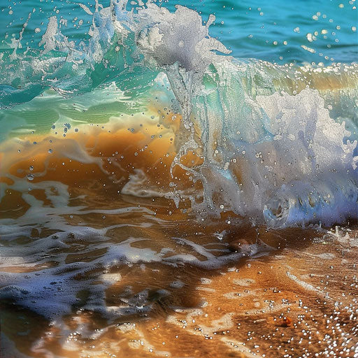 Waveline on Golden Beach, Paros, Greece