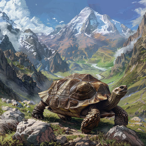 Texas tortoise in mountainous region