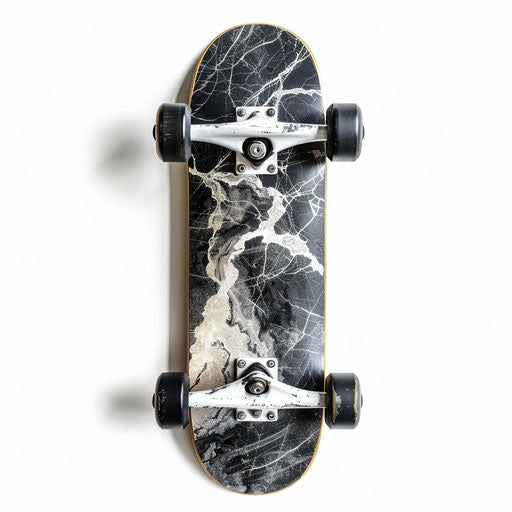 Skateboard clipart in a photo realistic style on white background