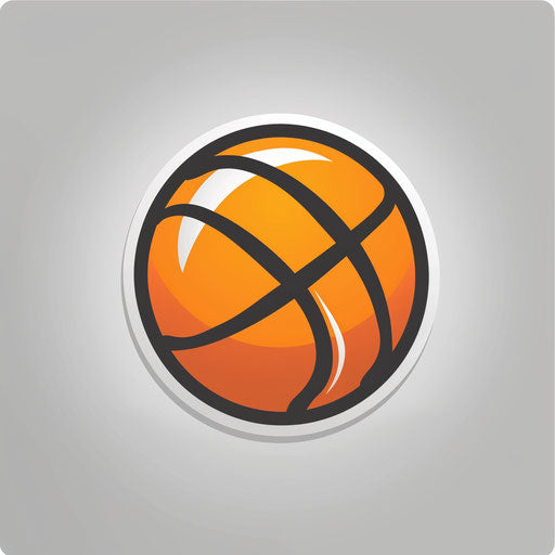 Modern basketball logo with sleek icon and light grey backdrop