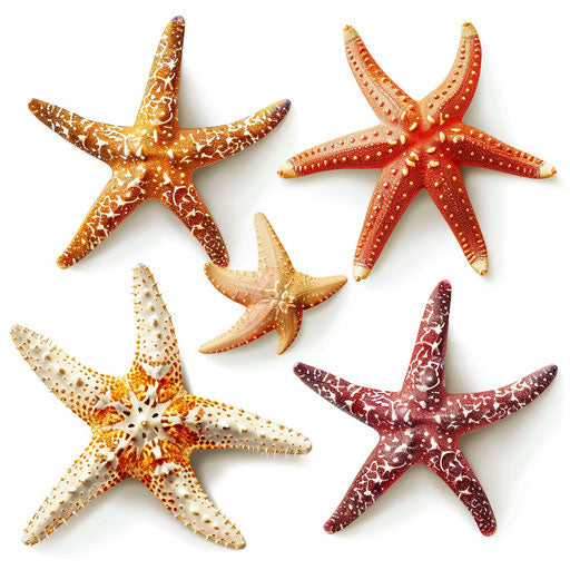 Realistic starfish illustration on flat white background