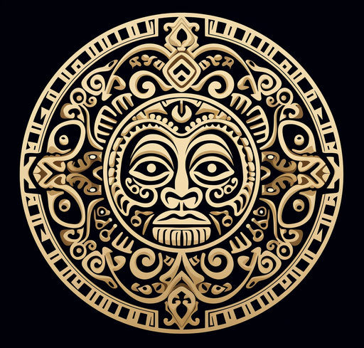 Vector illustration of a polynesian design in a circle
